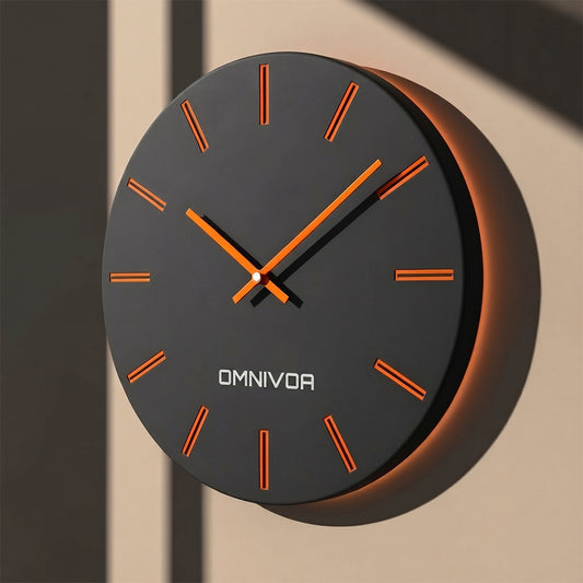OMNIVOA Wall Clock — Matte Black