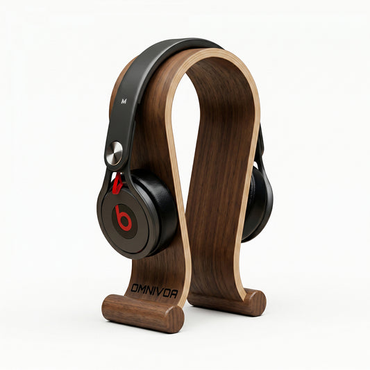 OMNIVOA Headphone Stand — Walnut